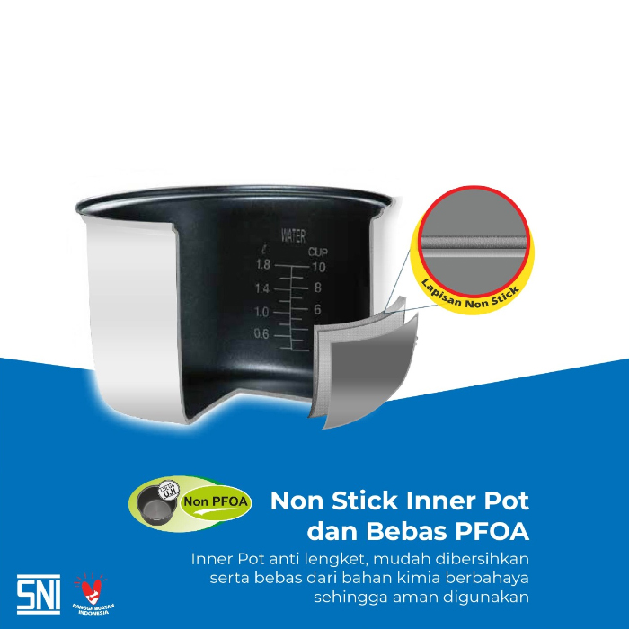 Miyako Rice Cooker Magic Warmer Plus 1.8 L - MCM507 IP | MCM-507 IP